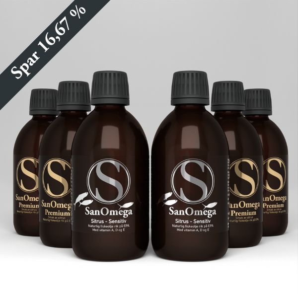 Dobbel SanOmega Familiepakke - Fire SanOmega Premium og to SanOmega Classic - Abonnement