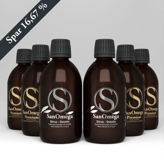 Dobbel SanOmega Familiepakke - Fire SanOmega Premium og to SanOmega Classic - Abonnement